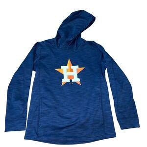 Majestic Houston Astros Youth Hoodie Navy Blue H Logo Fan Fashion Size L 14 16